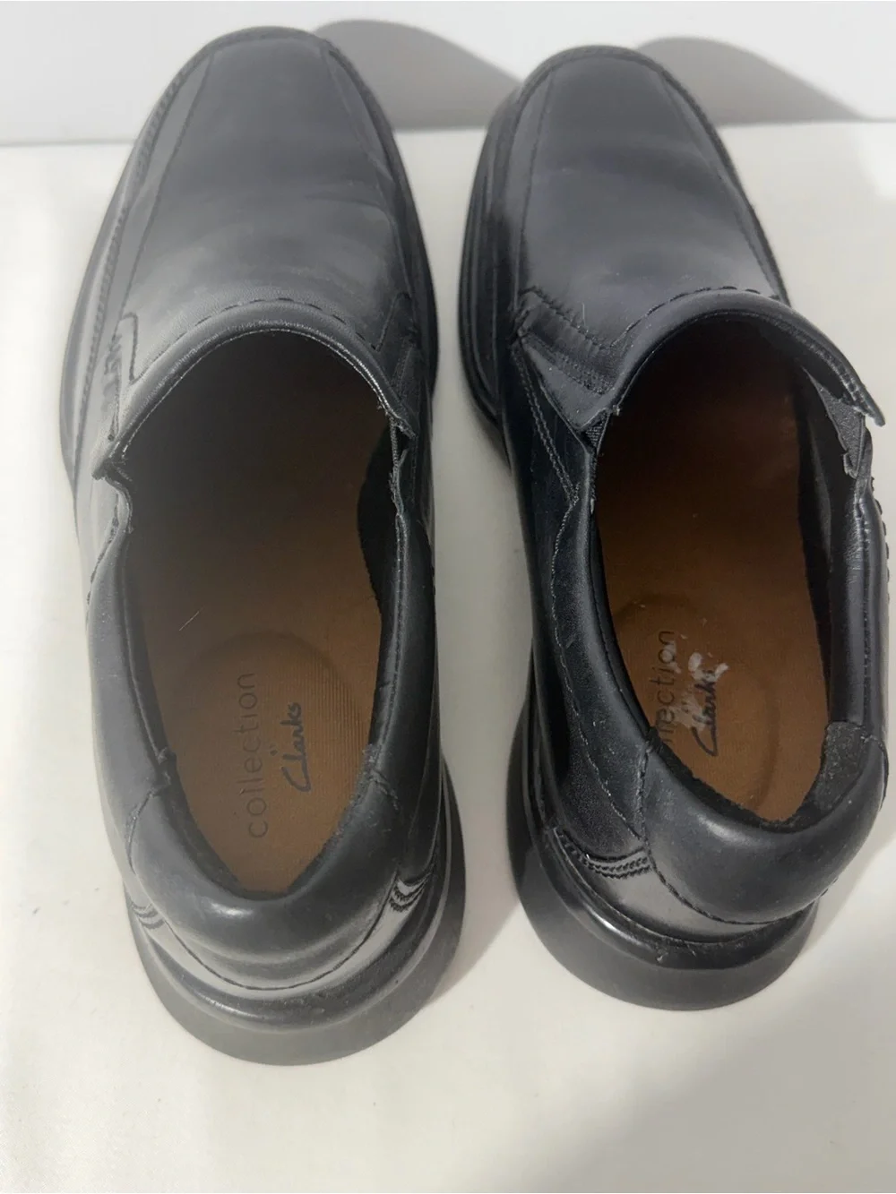 Clarks Collection Ortholite black leather Shoes   Size men's size 8M